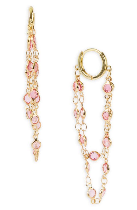 Crystal Cascade Hoop Earrings