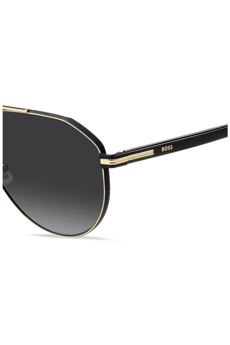 60mm Pilot Sunglasses, Alternate, color, GOLD BLACK/ DARK GREY SF