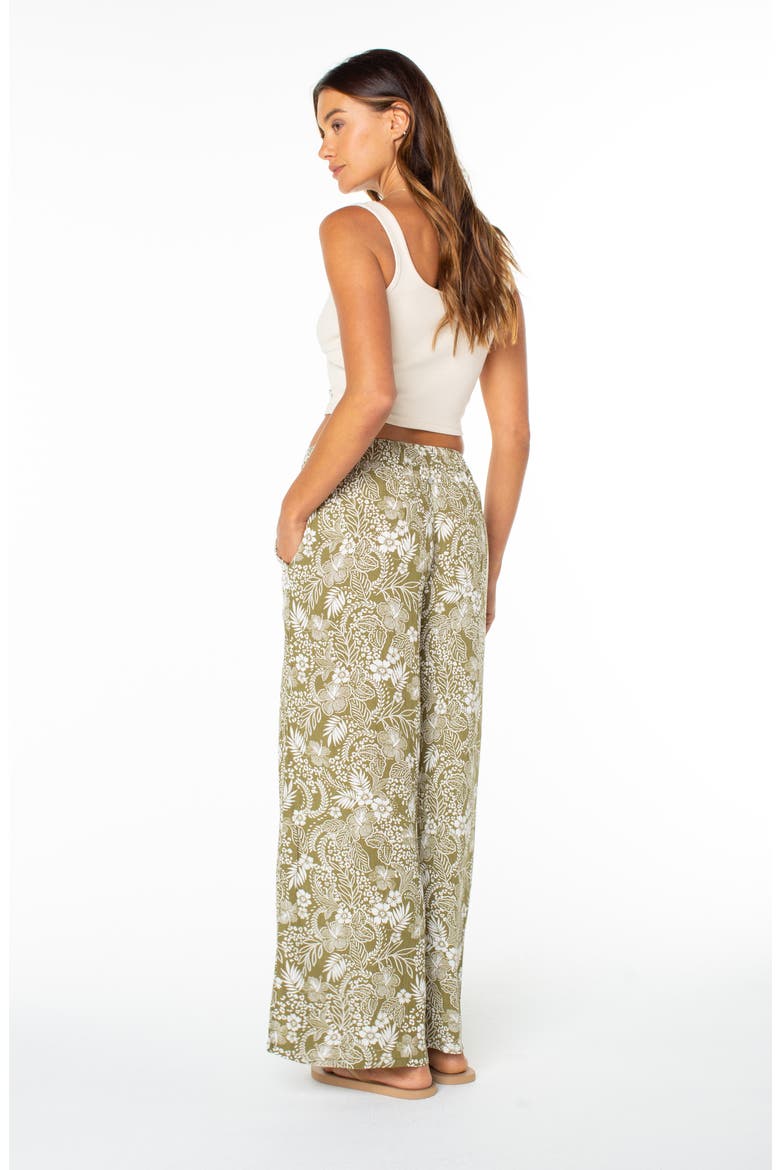 Midnight Ave Floral Wide Leg Pants, Alternate, color, OLIVE BRANCH