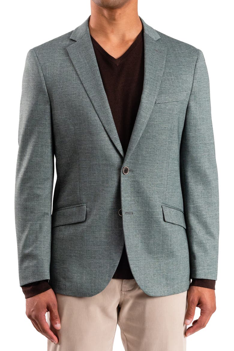 Solid Knit Sport Coat, Main, color, GREEN