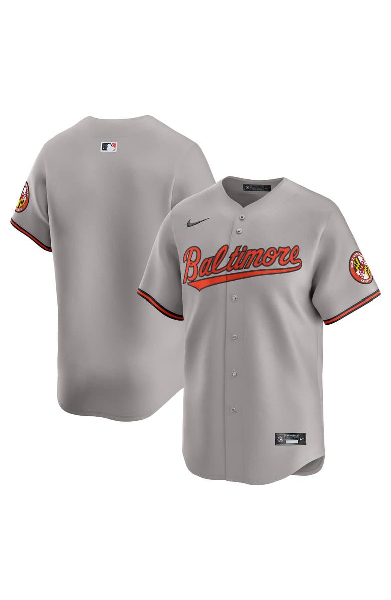 Nike Men's Nike Gray Baltimore Orioles Road Limited Jersey, Main, color, Gray