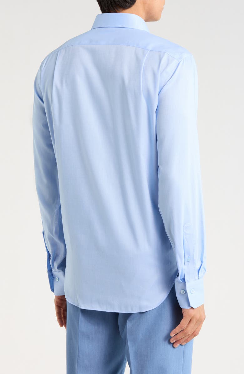 Lorenzo Uomo Royal Oxford Trim Fit Dress Shirt, Alternate, color, Blue