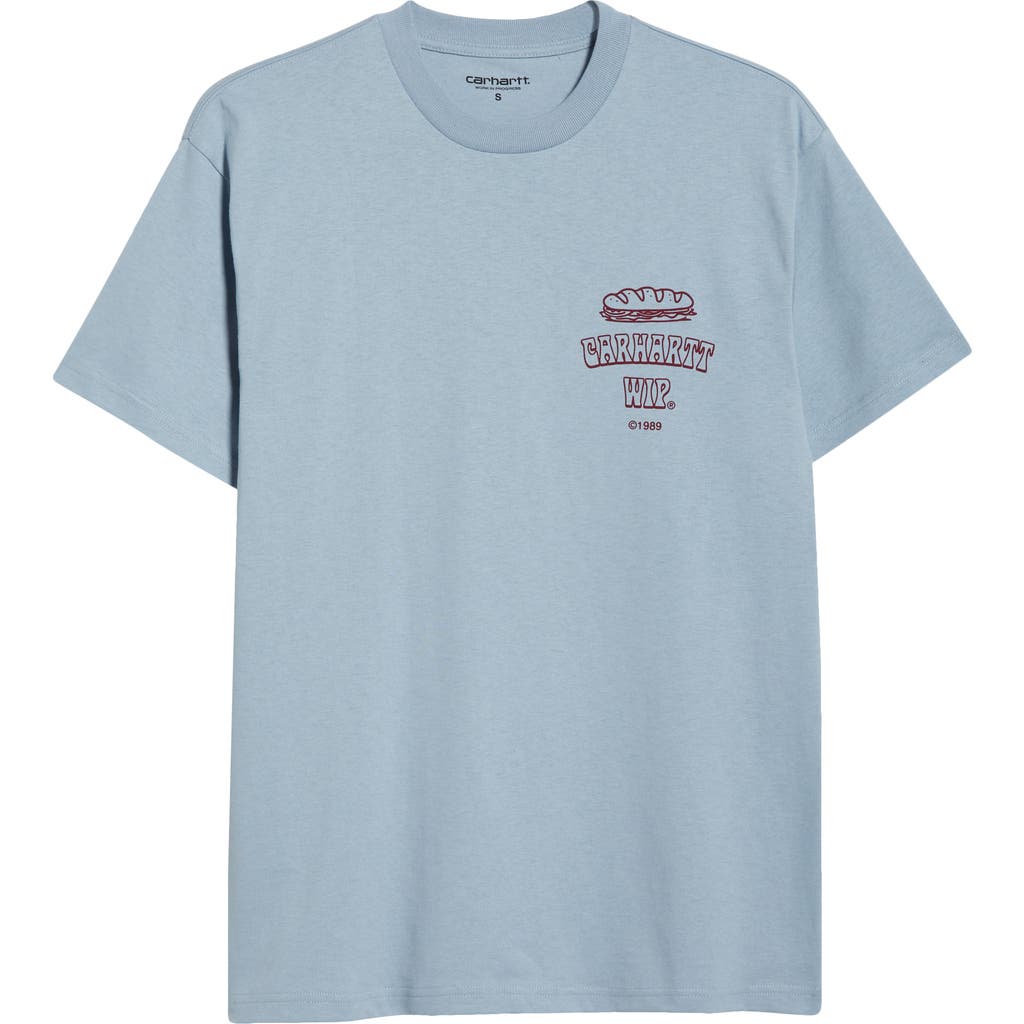 Carhartt Work In Progress Sandwich Organic Cotton Graphic T-shirt In Blue