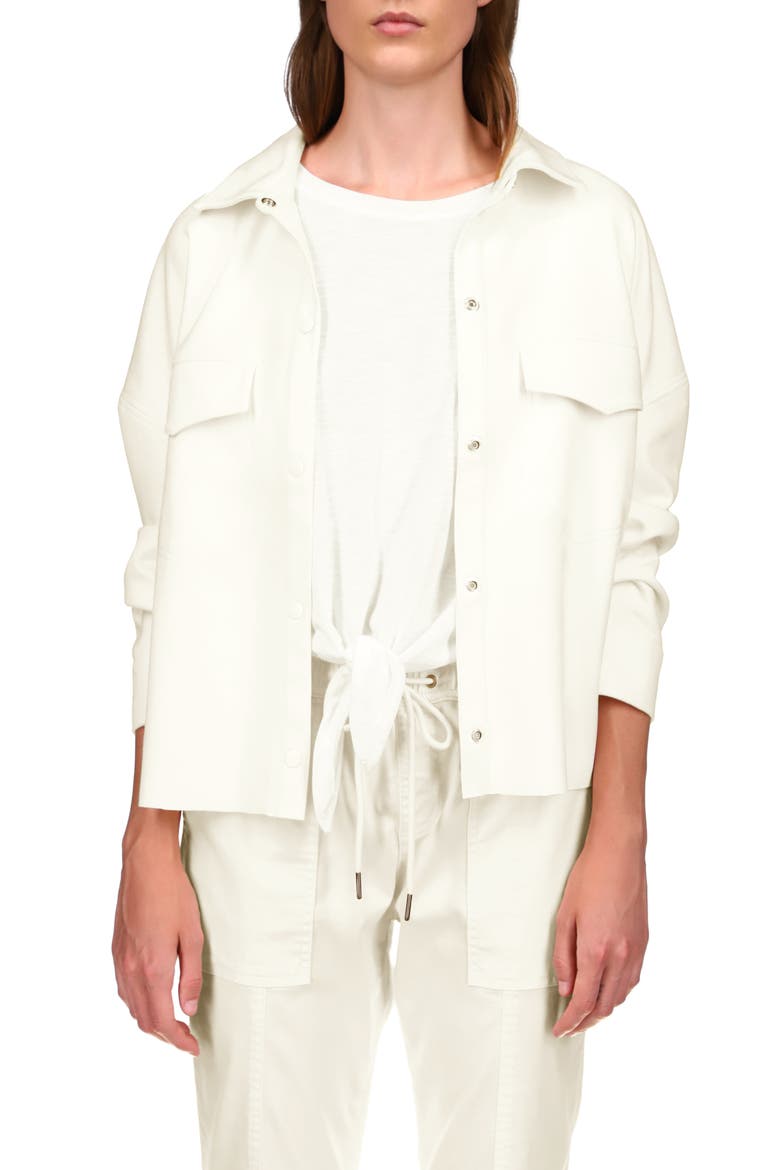 Tori Faux Suede Shacket, Main, color, OFF WHITE