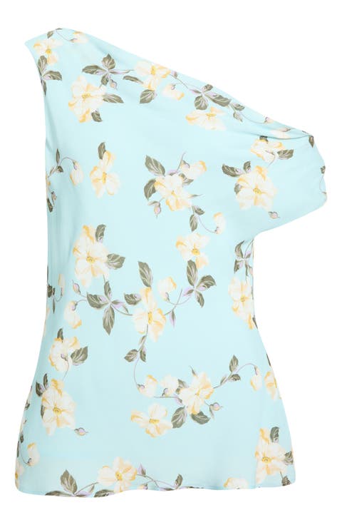 The Side Note One-Shoulder Floral Top