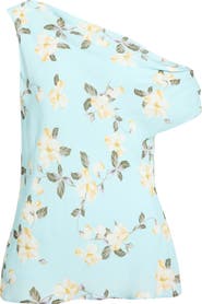 Favorite Daughter The Side Note One-Shoulder Floral Top