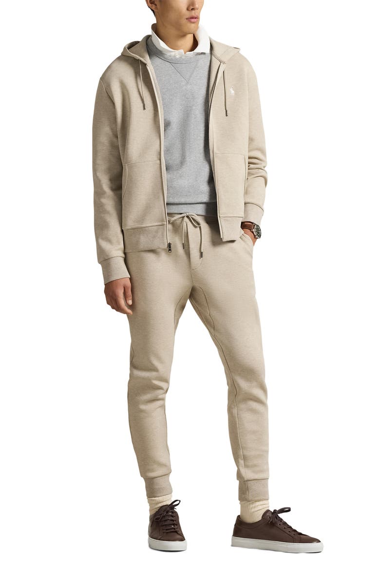 Double Knit Joggers, Alternate, color, TUSCAN BEIGE HEATHER