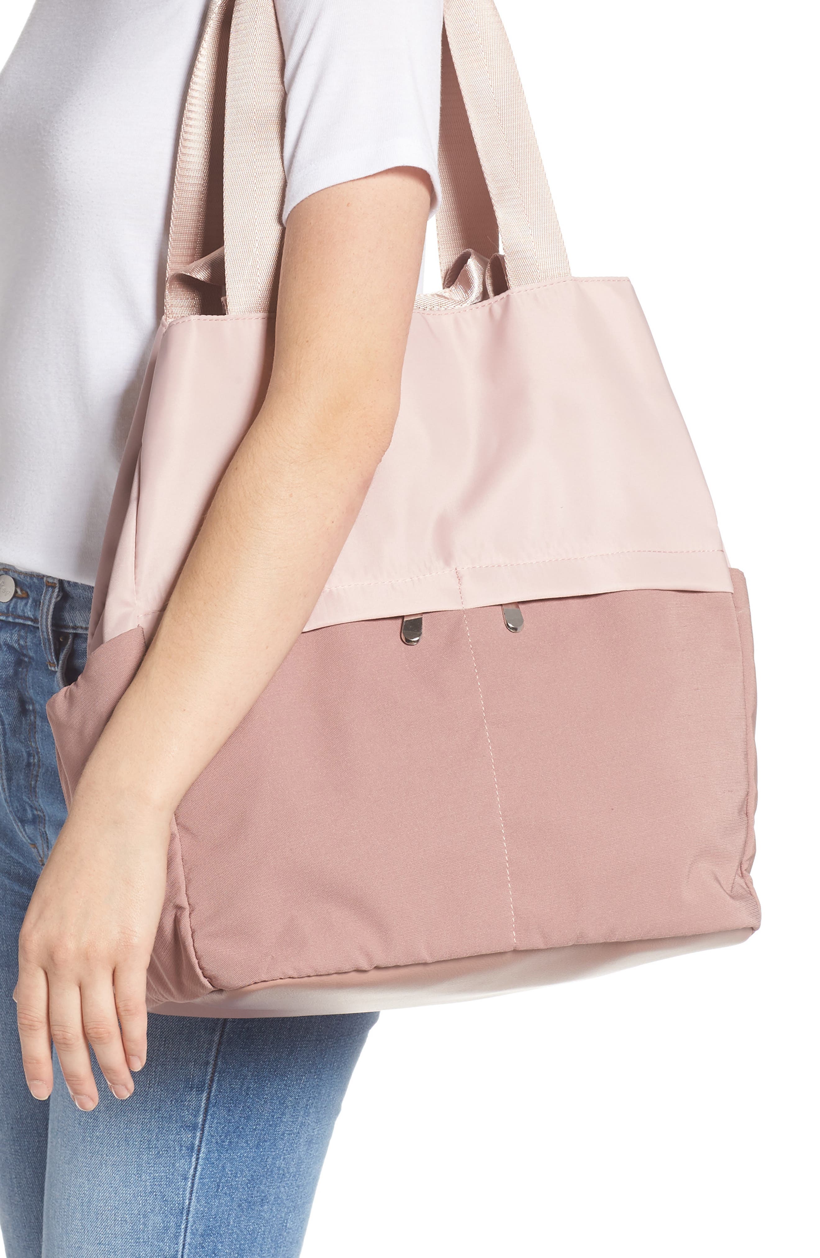 Zella Two Tone Tote Bag, Alternate, color, 