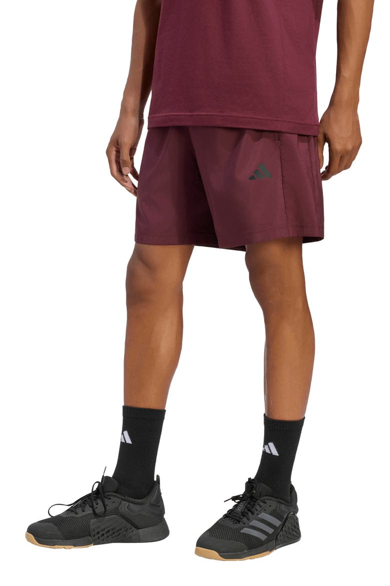 Essential Woven Shorts, Main, color, MAROON