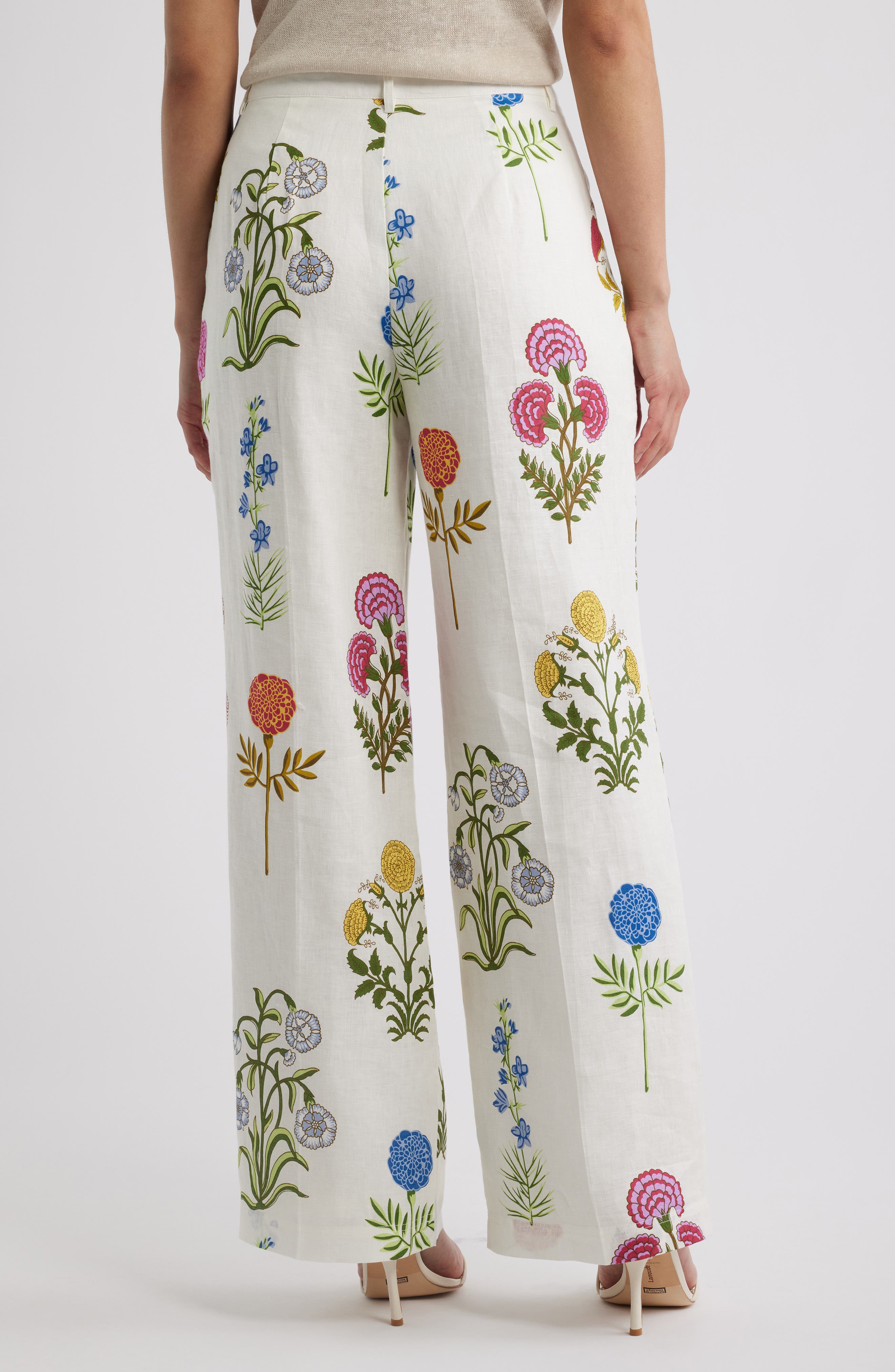 The Amelia Floral Print Linen Pants - image 2