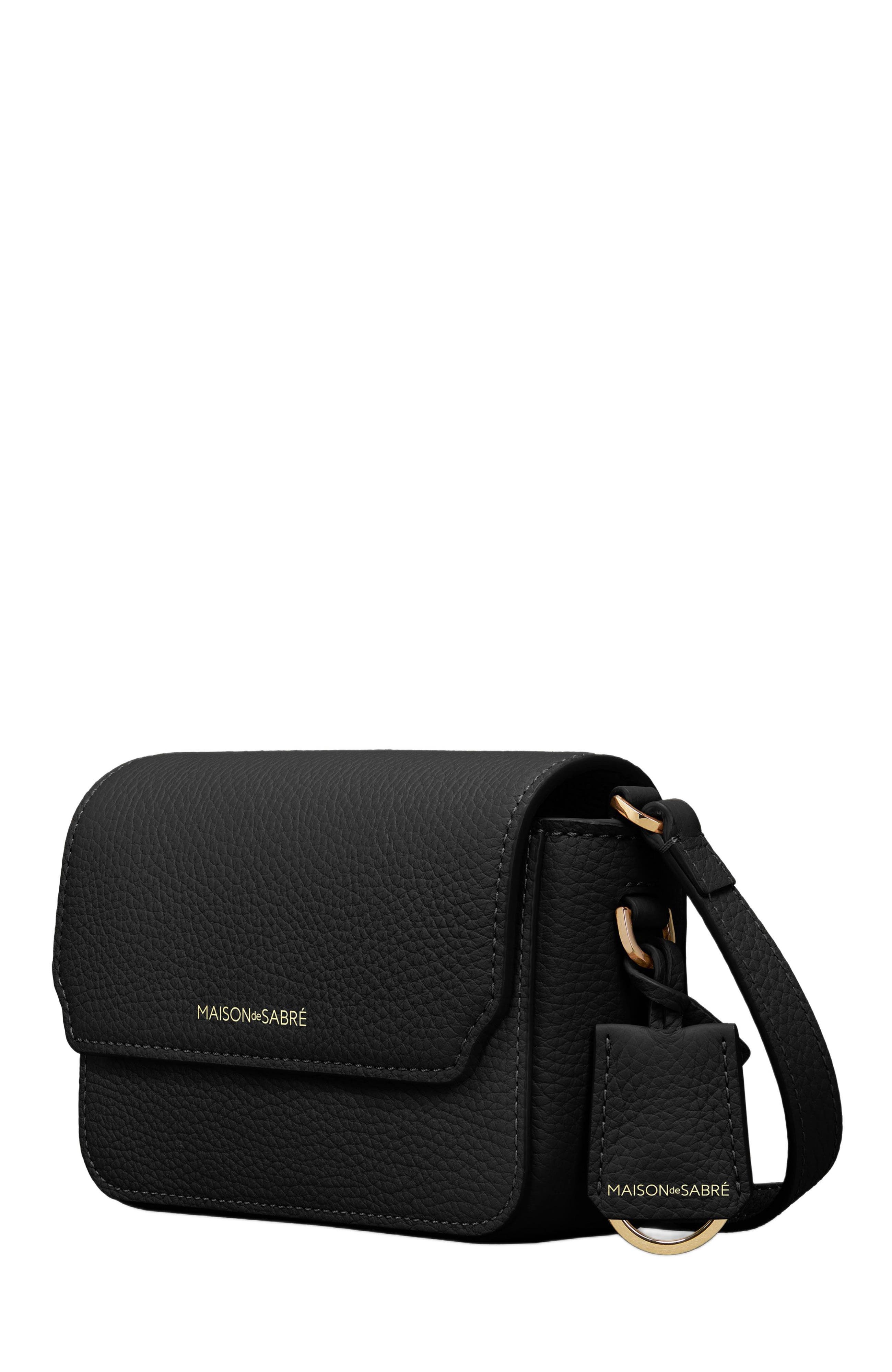 MAISON de SABRÉ Micro Leather Flap Bag, Alternate, color, 
