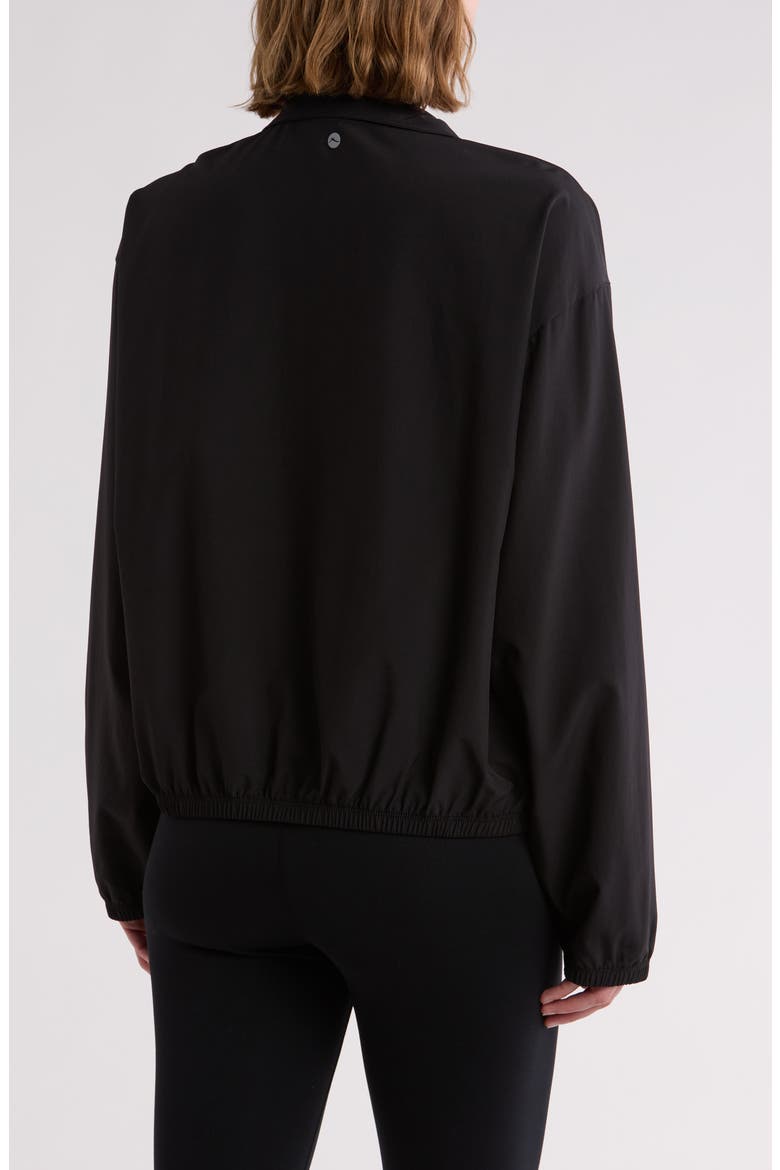 Quarter Zip Jacket, Alternate, color, BLACK