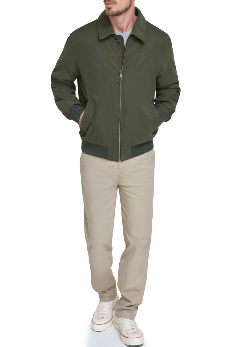 Microtwill Bomber Jacket, Alternate, color, OLIVE