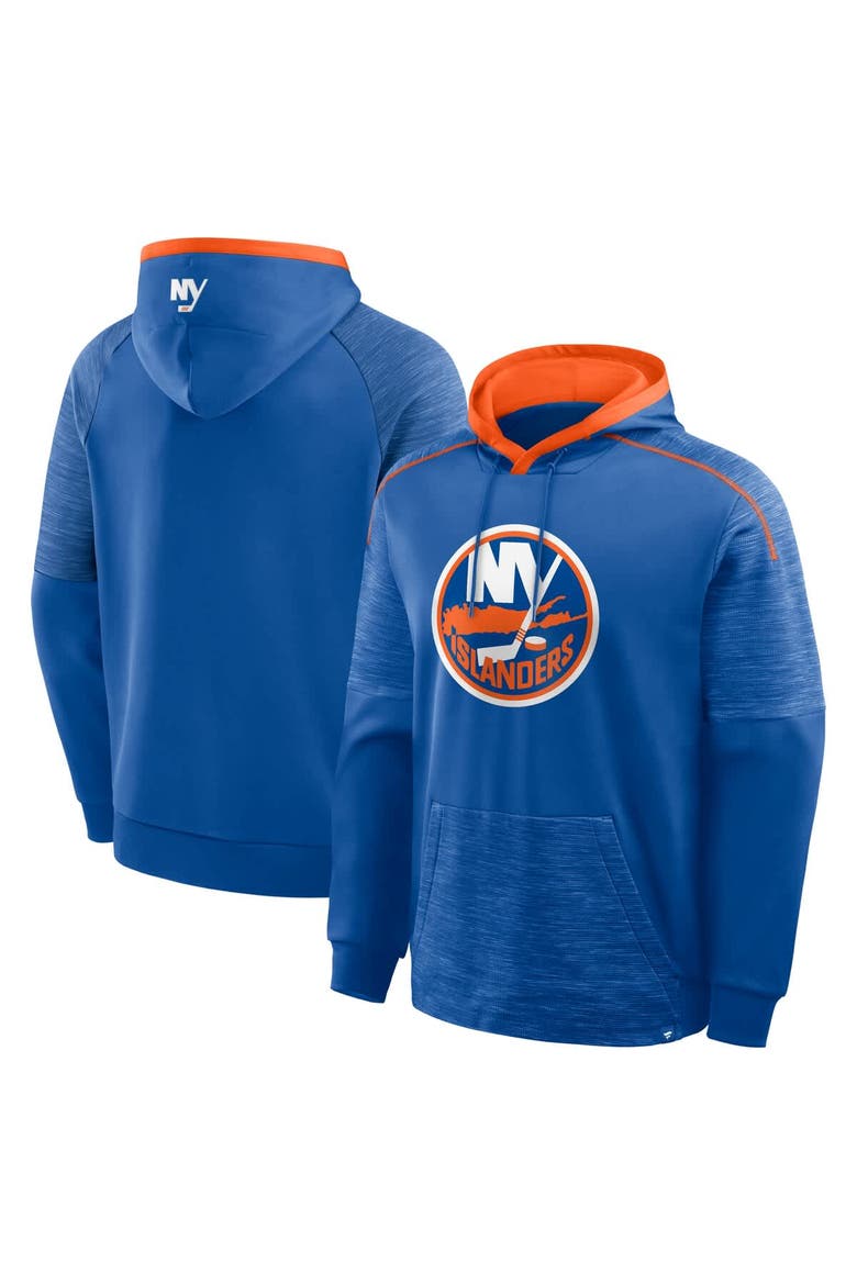 Men's Fanatics Royal New York Islanders Goaltender Defender Pullover Hoodie, Main, color, Royal