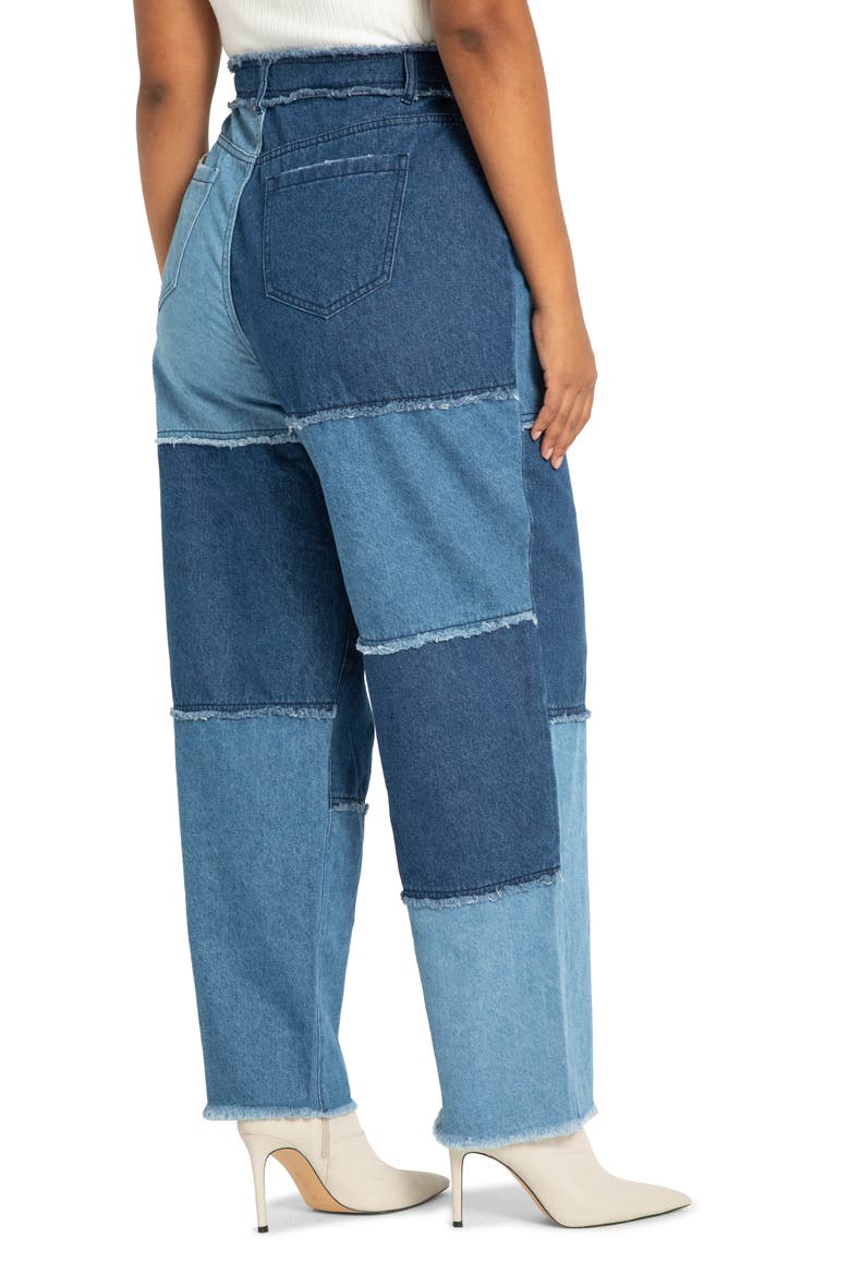 Patchwork Jeans, Alternate, color, BLOCKED INDIGO