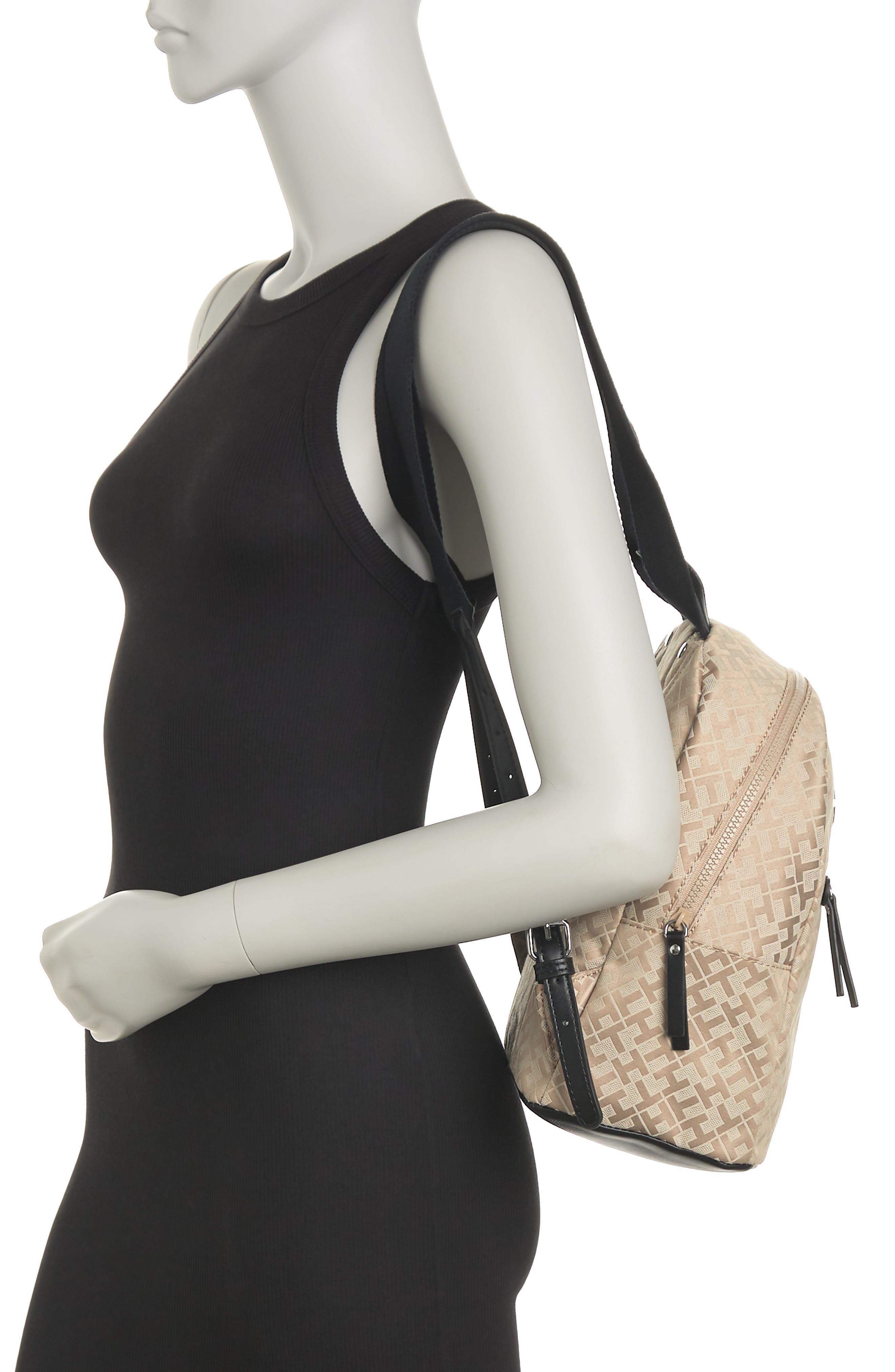 Tommy Hilfiger Willow II Geometric Jacquard Printed Backpack, Alternate, color, 