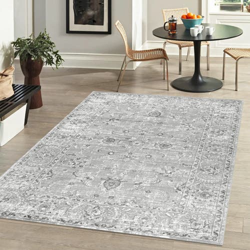 Jonathan Y Modern Persian Vintage Area Rug In Light Grey