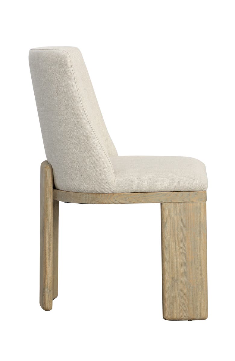 Dovetail Furniture Cora Linen Upholstered Dining Chair with Ash Wood Frame, Alternate, color, Beige