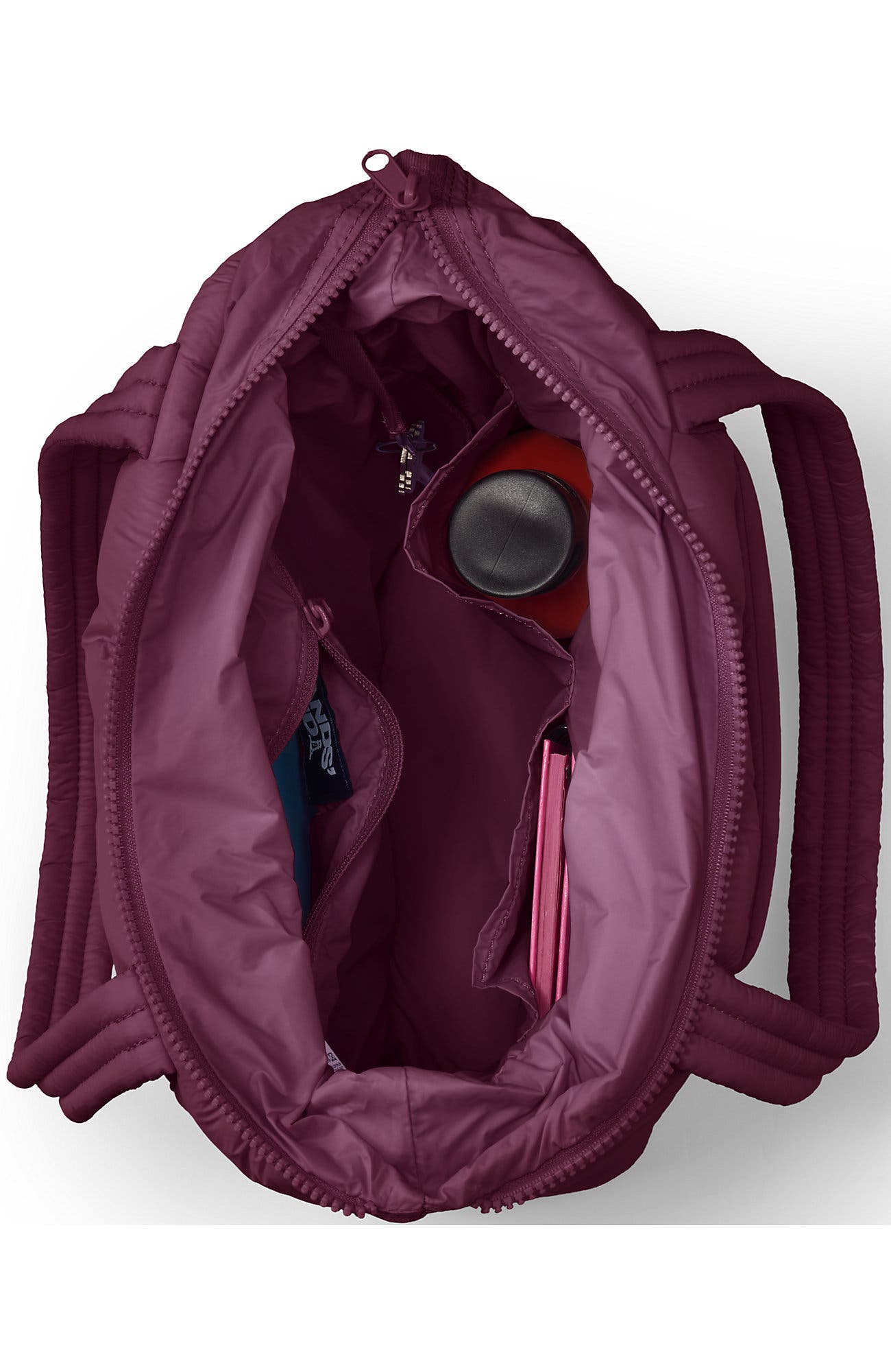 Wanderweight Ultralight Packable Tote Bag, Alternate, color, Lush Burgundy