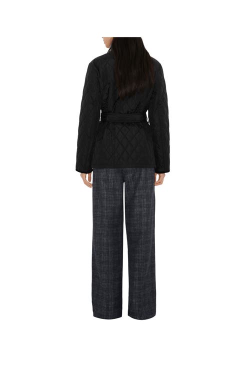 Burberry Quilted Nylon Jacket In Black