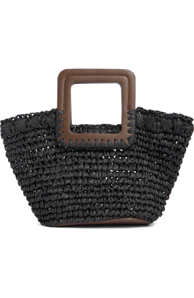 Collection XIIX Straw Top Handle Bag, Main, color, Black Chocolate