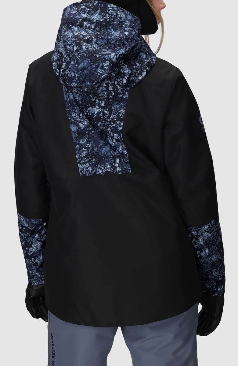 Outdoor Research Powderverse Waterproof Ski Jacket, Alternate, color, Summit Granite Print/ Black