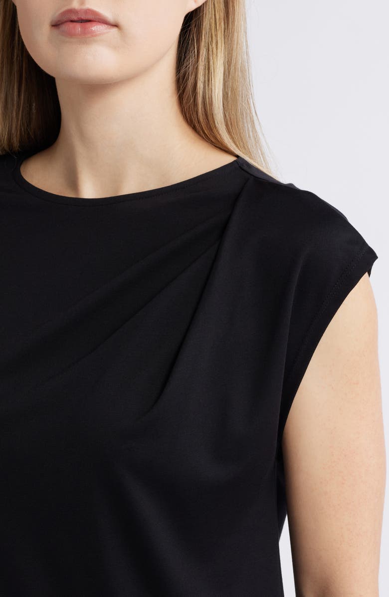 Anne Klein Asymmetric Pleat Neck Top, Alternate, color, 