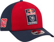 New Era Men's New Era Red/Navy Connor Zilisch Trackhouse Driver Number Side Patch 9FORTY M-Crown Adjustable Hat
