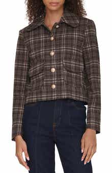 Bagatelle Plaid Crop Jacket