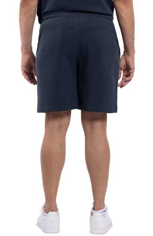 Shop Spring + Mercer Textured Golf Shorts In Dusty Ink Blue