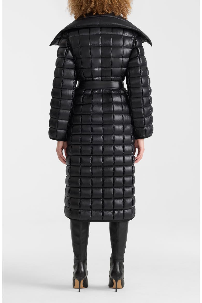 Diva Down & Feather Fill Puffer Coat, Alternate, color, BLACK
