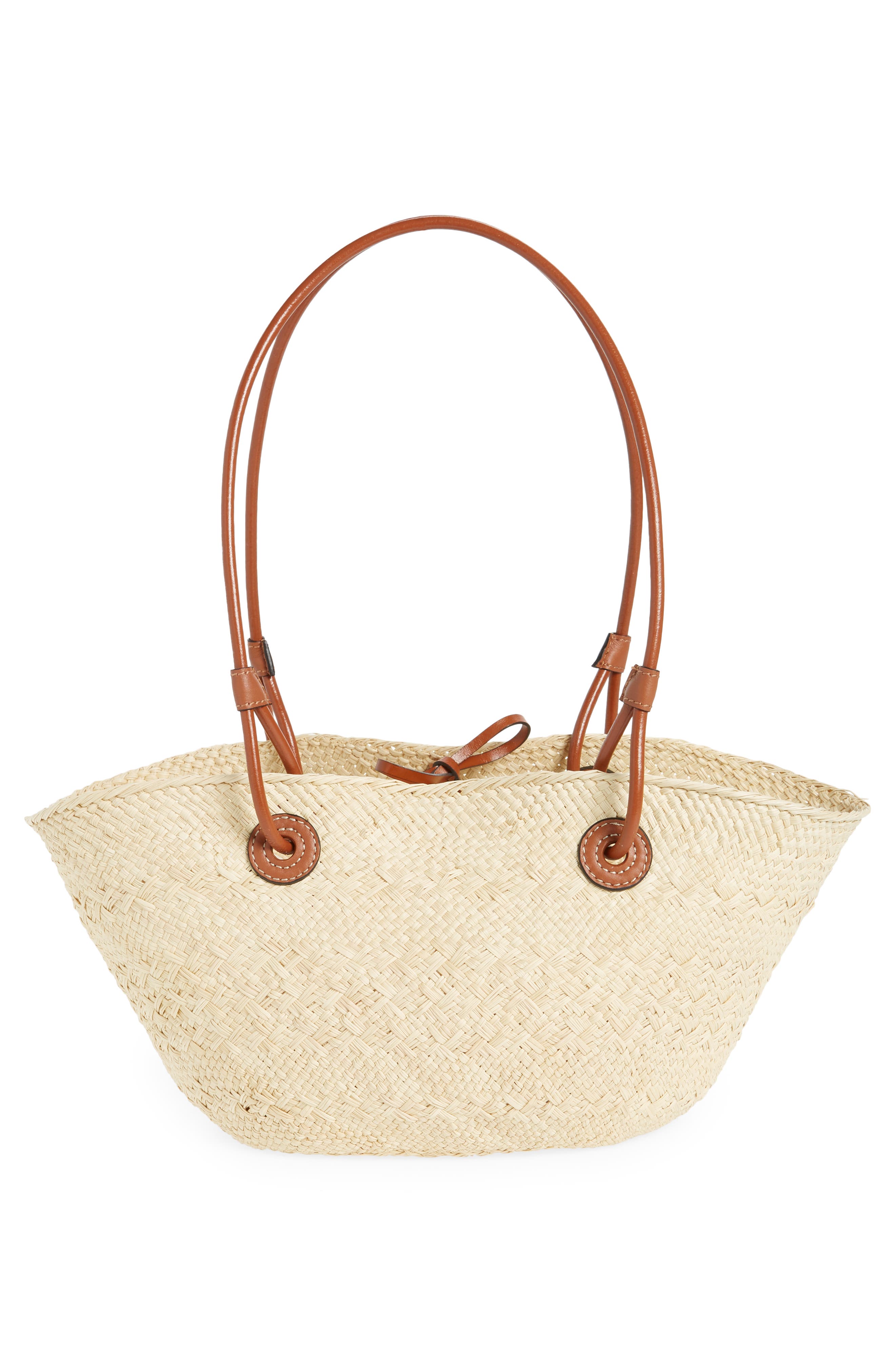 Loewe x Paula's Ibiza Small Anagram Iraca Palm Basket Bag, Alternate, color, 
