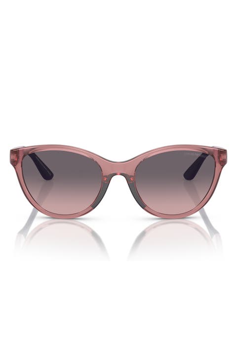 48mm Low Bridge Gradient Cat Eye Sunglasses