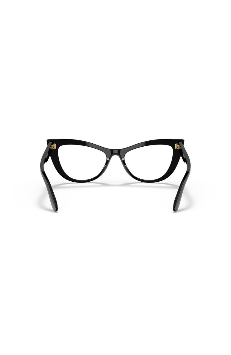 Dolce&Gabbana 54mm Cat Eye optical glasses, Alternate, color, Black