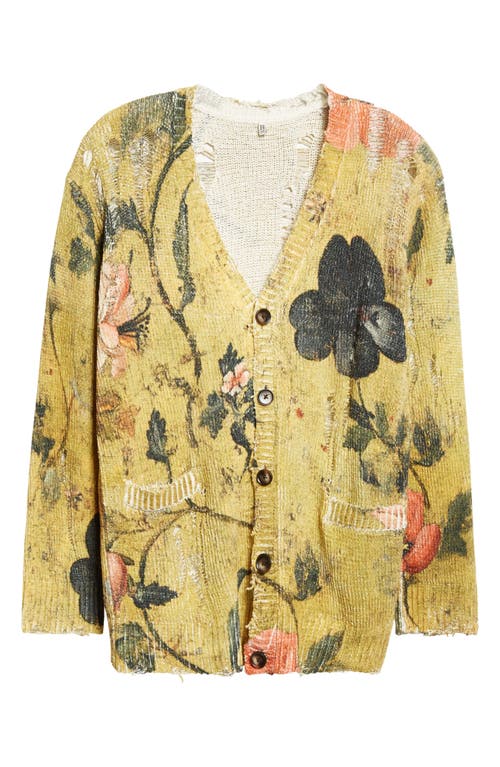 R13 Boyfriend Cardigan In Brown