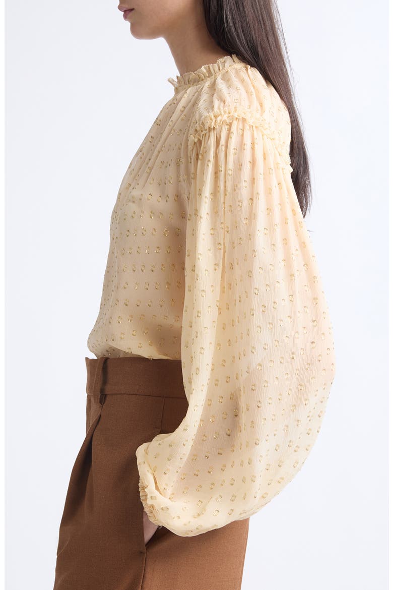Elspen Long Sleeve Silk Blouse, Alternate, color, PEARL