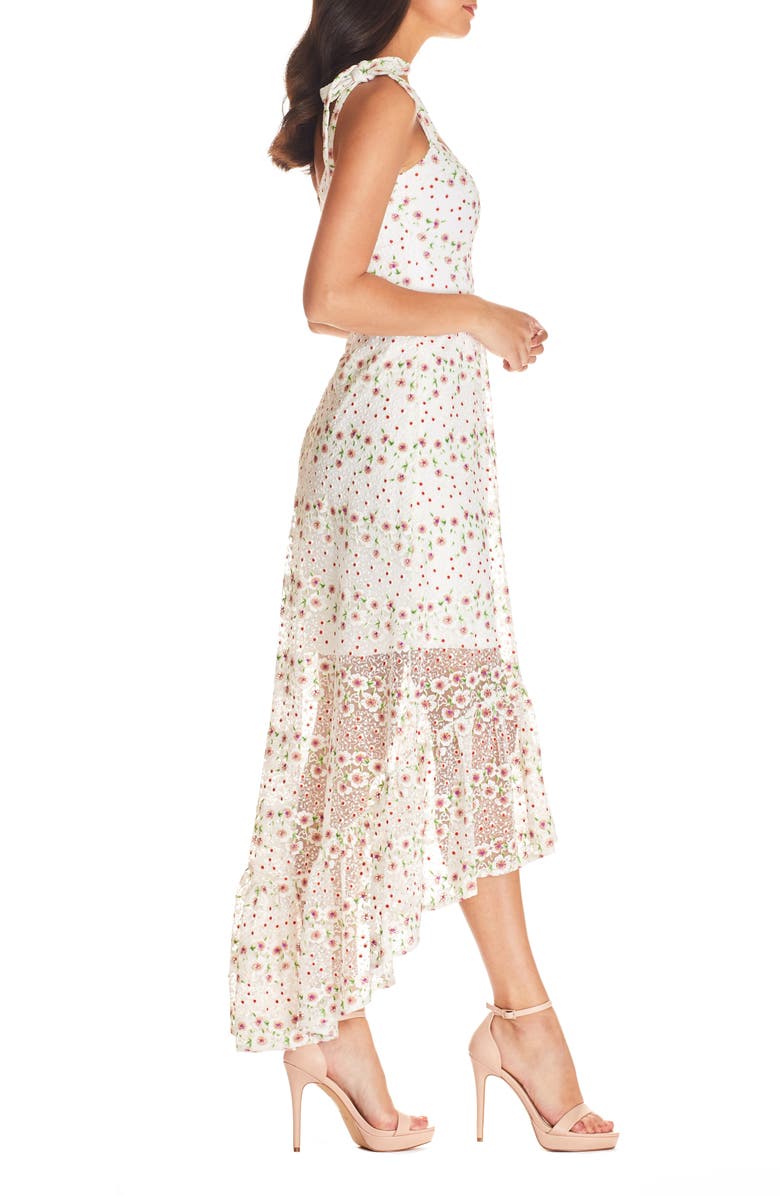 Dress the Population Wren Tie Shoulder High/Low Cocktail Dress, Alternate, color, 