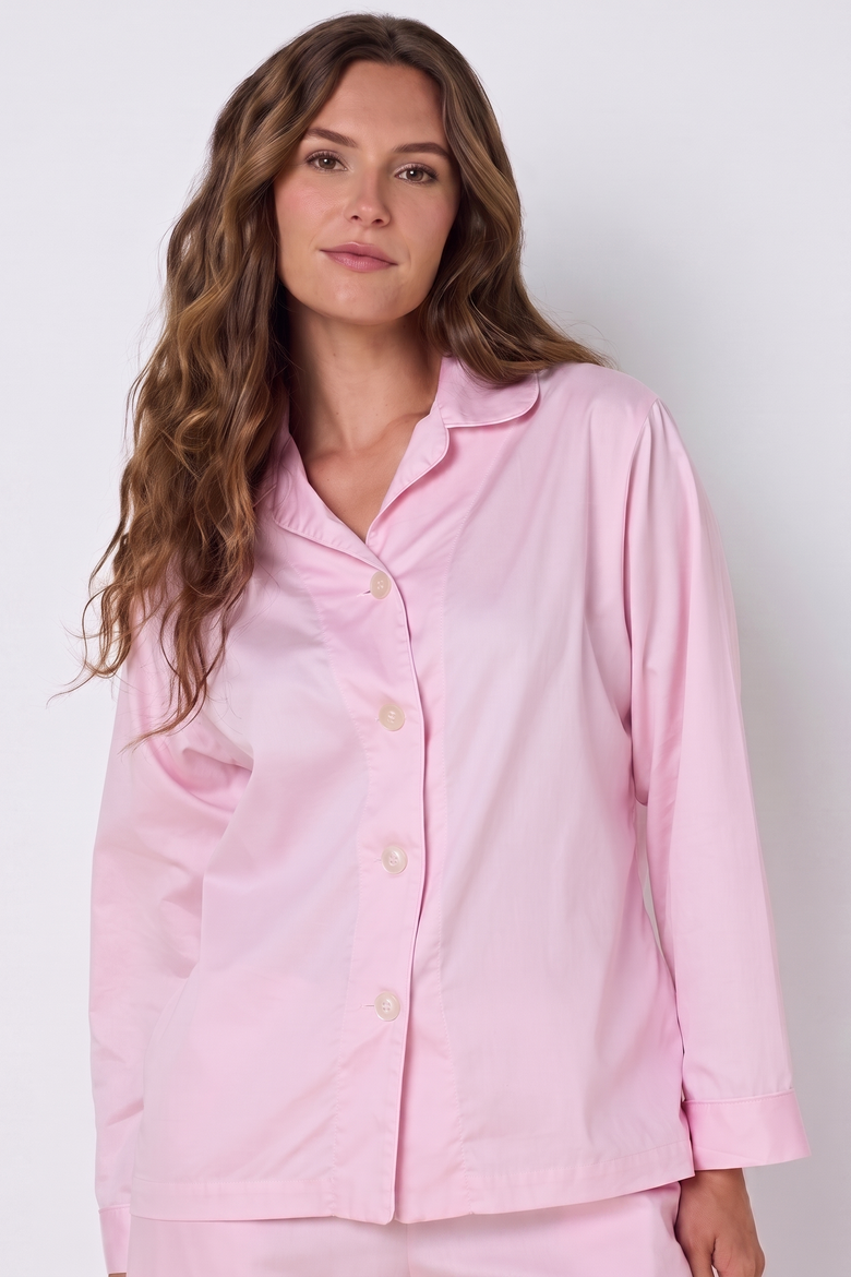Classic Solid Pima Cotton Pajama Set, Alternate, color, Pink