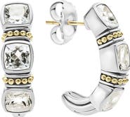 LAGOS Caviar Color White Topaz Hoop Earrings