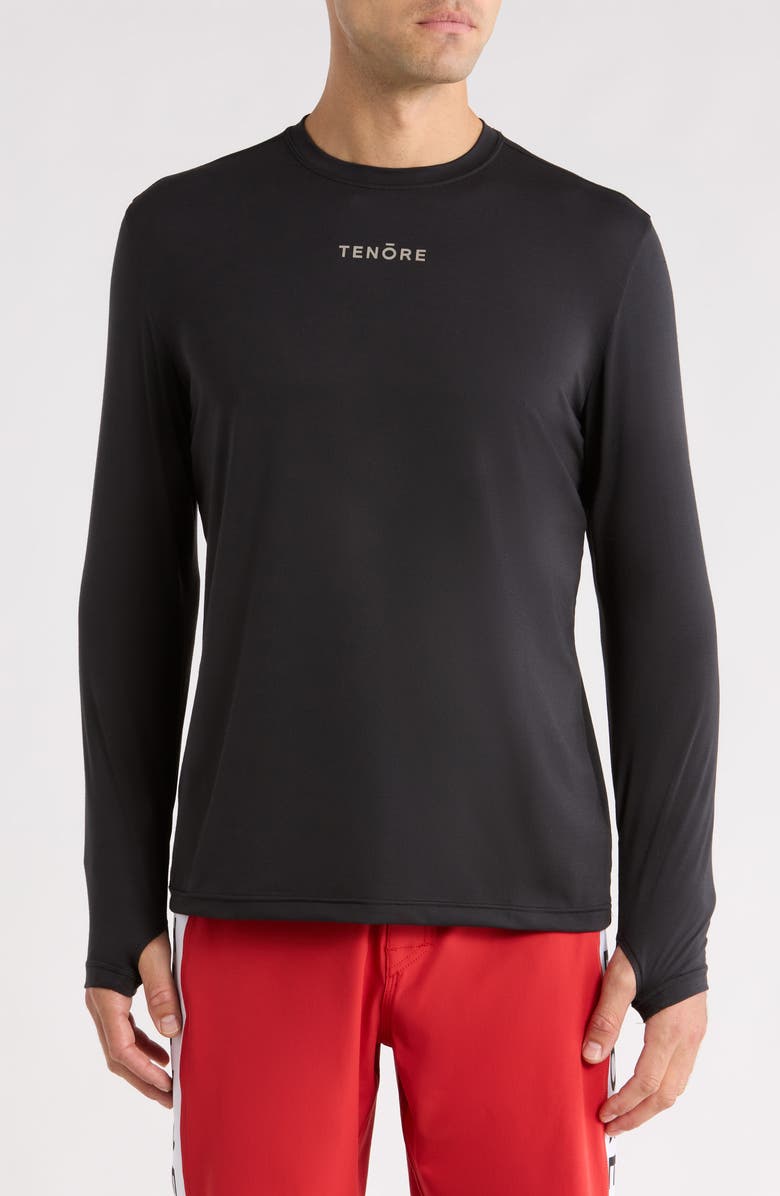 TENŌRE Long Sleeve UPF 50+ Rashguard, Alternate, color, Black