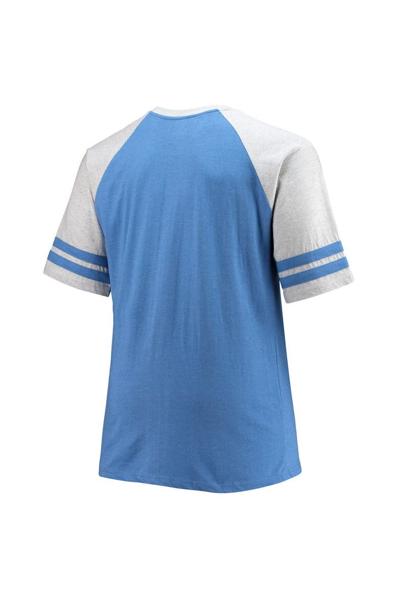 Men's Heathered Blue Tampa Bay Lightning Big & Tall Raglan T-Shirt, Alternate, color, Blue
