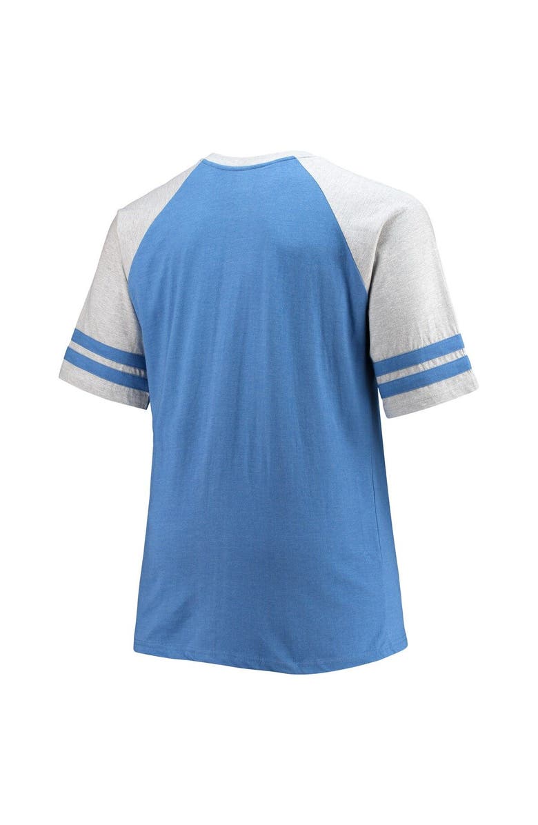PROFILE Men's Heathered Blue Tampa Bay Lightning Big & Tall Raglan T-Shirt, Alternate, color, Blue