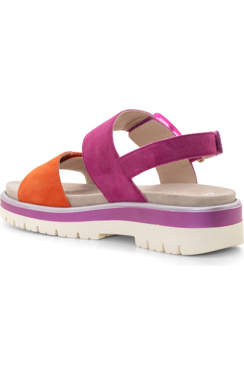 ara Marbella Slide Sandal, Alternate, color, Poppy/ Pink Suede