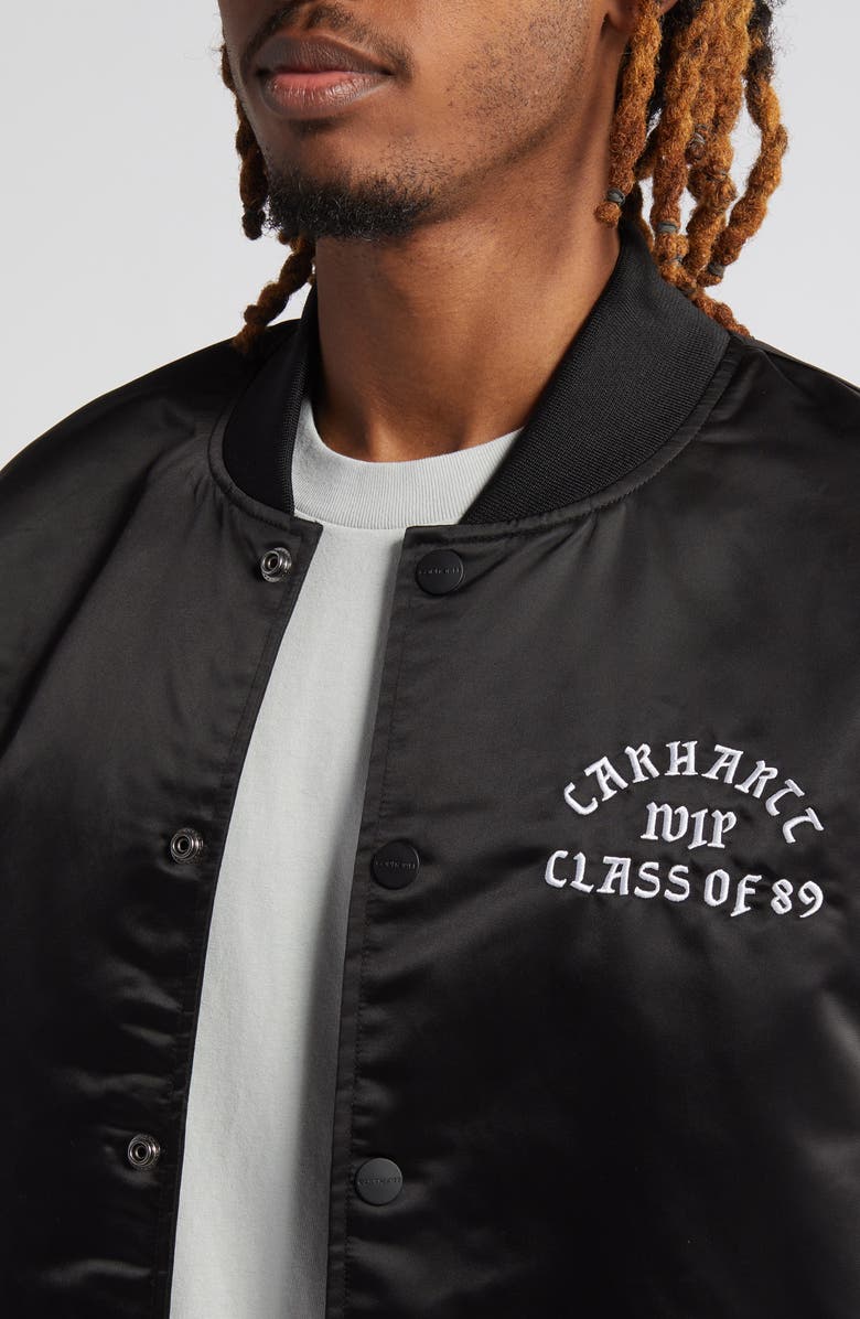 Carhartt Work In Progress Class of '89 Satin Bomber Jacket, Alternate, color, 