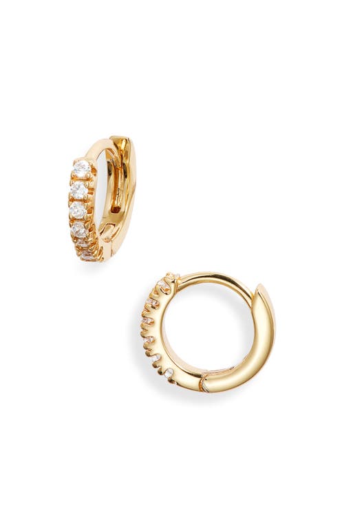 Nordstrom Demi Fine Cubic Zirconia Huggie Hoop Earrings In 14k Gold Plated