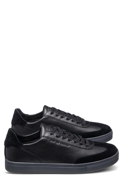 Clae Deane Low Top Leather Sneaker In Black