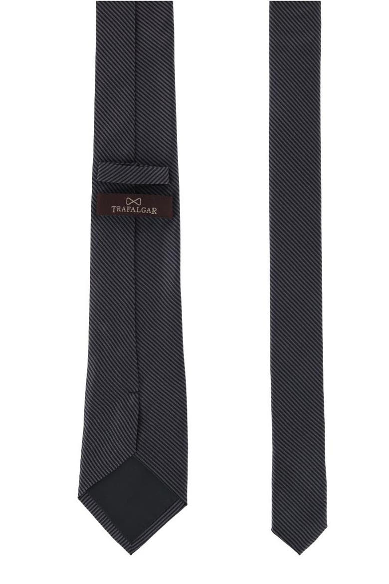 Leyton Stripe Sik Tie, Alternate, color, GRAPHITE