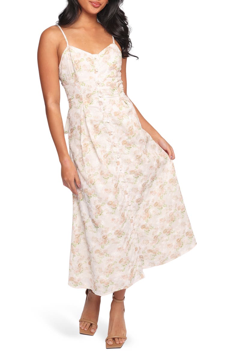 Petal & Pup Teah Embroidered Floral Cotton Dress, Main, color, Pink Floral