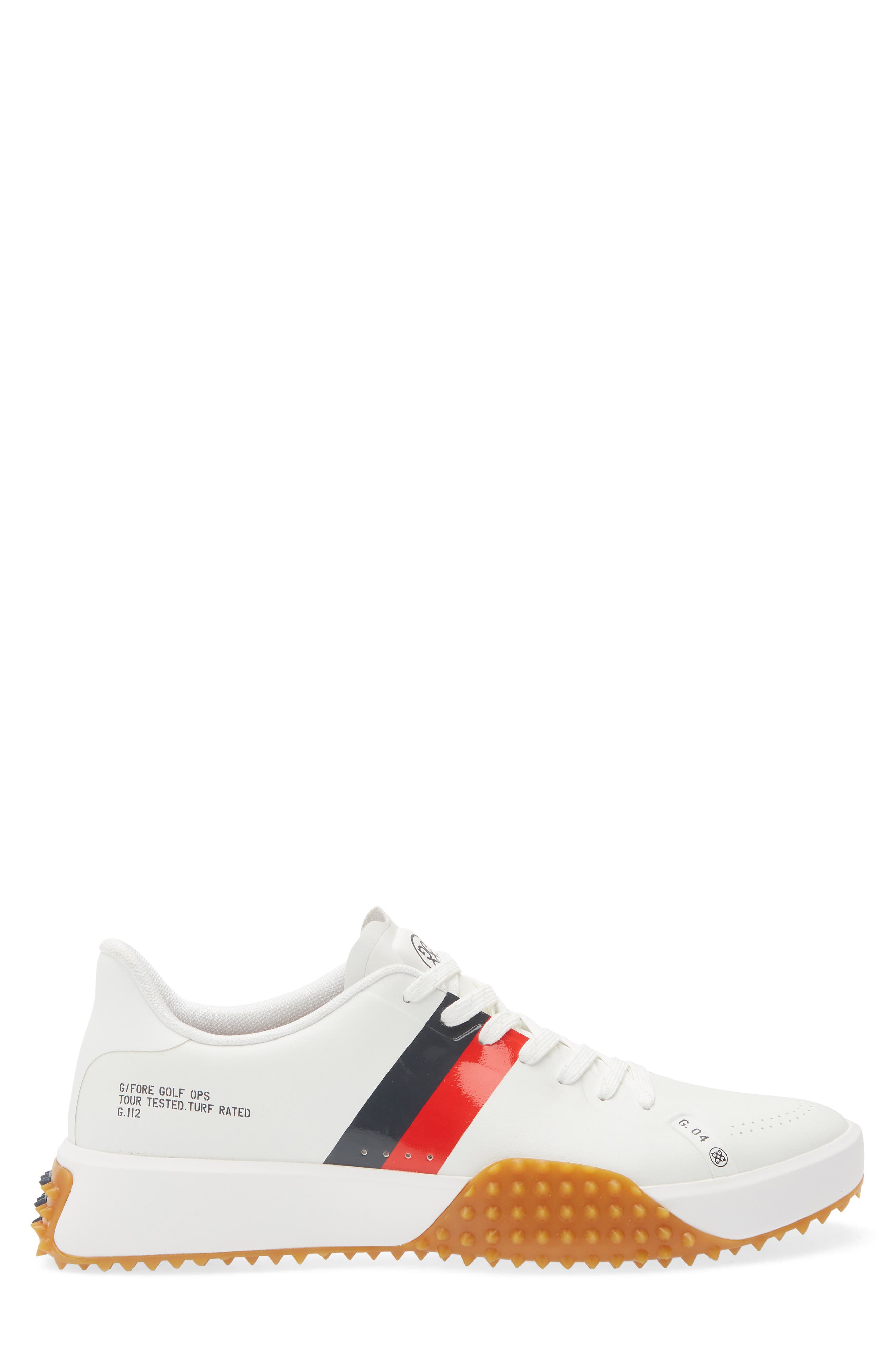 G.112 Stripe Golf Shoe, Alternate, color, SNOW / MULTI