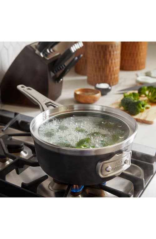 Calphalon Premier Space Saving Hard Anodized Nonstick 10-piece Cookware Set In Black